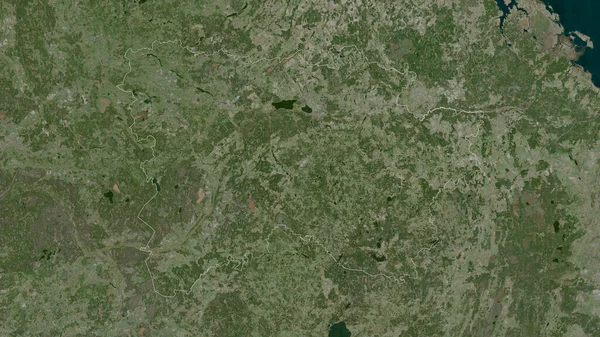 Voru Condado Estónia Imagens Satélite Forma Delineada Contra Sua Área — Fotografia de Stock