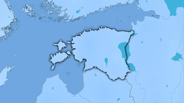 Estland Gebiet Auf Der Jährlichen Niederschlagskarte Der Stereographischen Projektion Rohzusammensetzung — Stockfoto