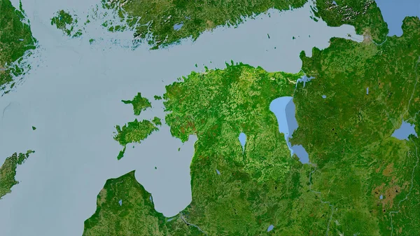 Estónia Área Mapa Satélite Projeção Estereográfica Composição Bruta Camadas Raster — Fotografia de Stock