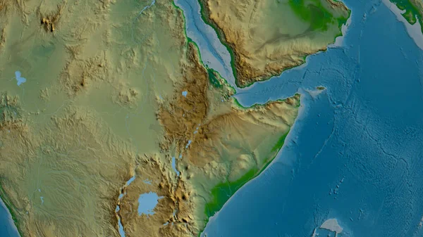 Etiopien Zoomade Och Grannskapet Huvuddragen Det Fysiska Landskapet Rendering — Stockfoto