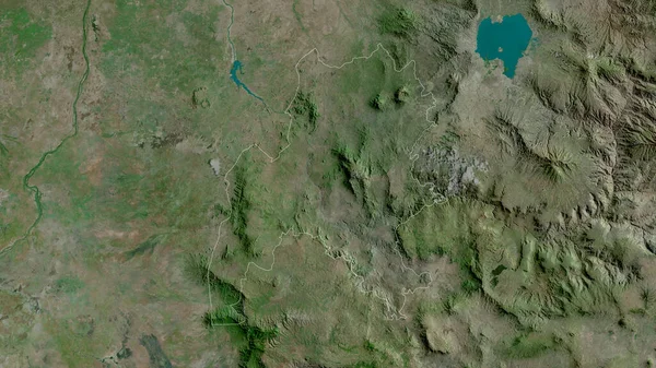 Benshangul Gumaz Stato Dell Etiopia Immagini Satellitari Forma Delineata Contro — Foto Stock