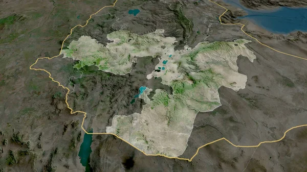 Oromia Staat Ethiopië Gezoomd Gemarkeerd Satellietbeelden Weergave — Stockfoto