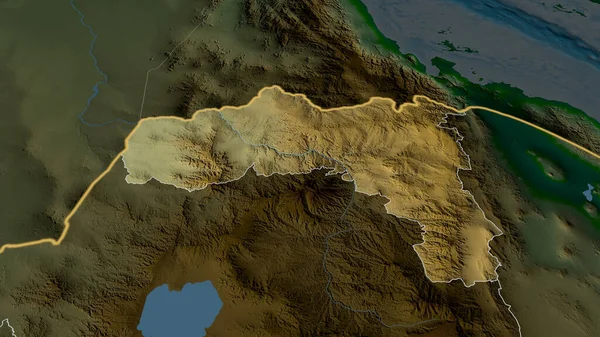 Tigré État Ethiopie Zoomé Mis Évidence Principales Caractéristiques Physiques Paysage — Photo