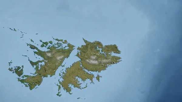 フォークランド諸島 国のクローズアップの視点 アウトラインなし 衛星画像 — ストック写真