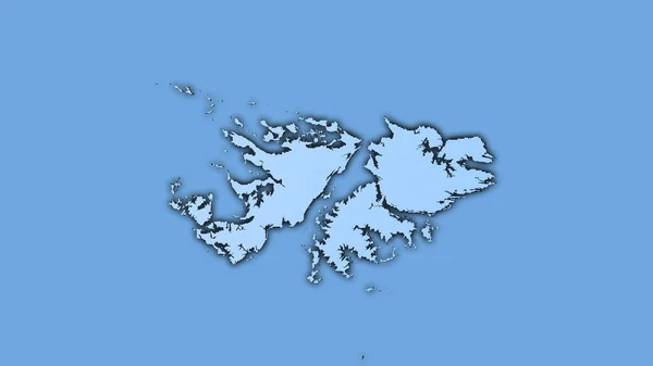 Oblast Falklandských Ostrovů Roční Mapě Srážek Stereografické Projekci Hrubé Složení — Stock fotografie