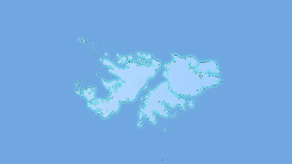Територія Фолклендських Островів Щорічній Карті Опадів Стереографічній Проекції Сира Композиція — стокове фото