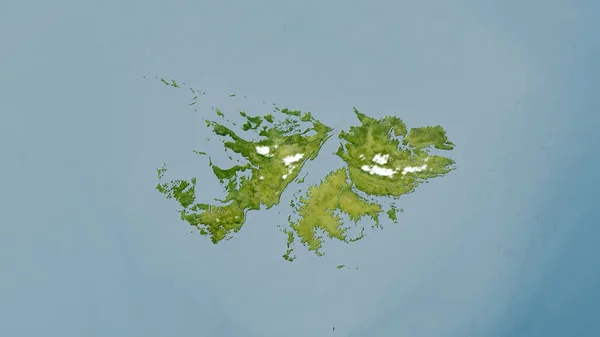 Falklandeilanden Satellietkaart Stereografische Projectie Ruwe Samenstelling Van Rasterlagen — Stockfoto