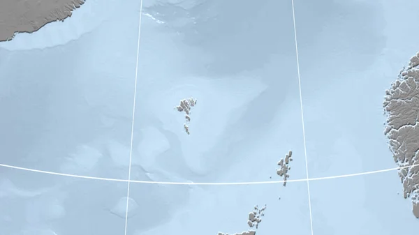 Islas Feroe Barrio Perspectiva Distante Con Contorno Del País Mapa —  Fotos de Stock