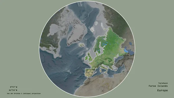 Région Des Îles Féroé Est Centrée Dans Cercle Entourant Son — Photo