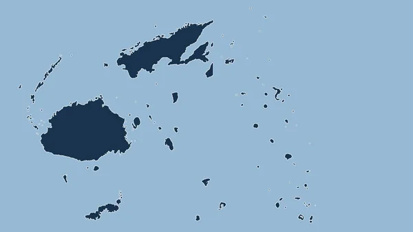 Фіджі Зовнішній Вигляд Країни Обрисів Тільки Суша Океанська Маска — стокове фото