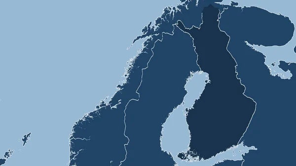 Finnland Nahaufnahme Des Landes Keine Umrisse Formen Nur Land Ozeanmaske — Stockfoto