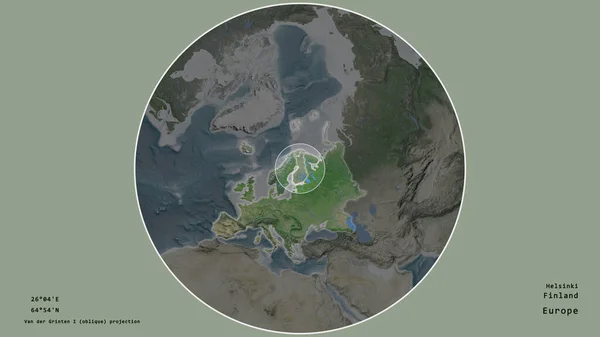 Das Gebiet Finnlands Das Auf Der Großformatigen Landkarte Des Kontinents — Stockfoto