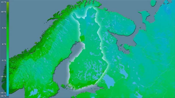 Temperatura Media Del Cuarto Más Cálido Dentro Del Área Finlandia — Foto de Stock