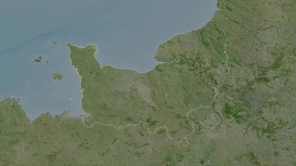 Normandie Region France 셰이프는 지역에 약술하였다 렌더링 — 스톡 사진