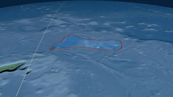 Futuna Τεκτονική Πλάκα Περιγράφεται Στην Υδρόγειο Τοπογραφικός Χάρτης Απόδοση — Φωτογραφία Αρχείου
