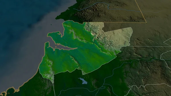 Estuaire Provincia Gabón Ampliado Destacado Características Principales Del Paisaje Físico —  Fotos de Stock