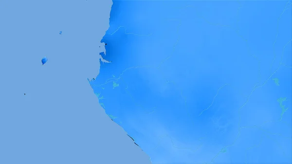 Gabon Area Annual Precipitation Map Stereographic Projection Raw Composition Raster — Stock Photo, Image