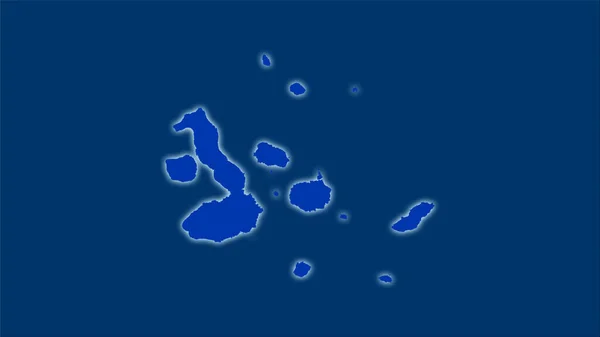 Área Das Ilhas Galápagos Mapa Divisões Administrativas Projeção Estereográfica Composição — Fotografia de Stock