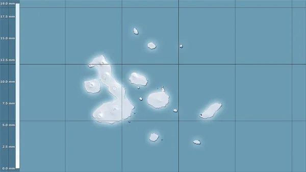 加拉帕戈斯群岛地区干旱最严重的月份的立体投影降水 主要成分 — 图库照片