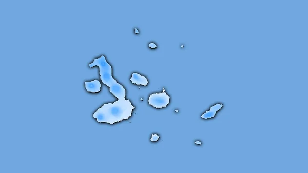 年間降水量マップ上のガラパゴス諸島地域の立体投影 暗い輝線の輪郭を持つラスター層の生の組成 — ストック写真