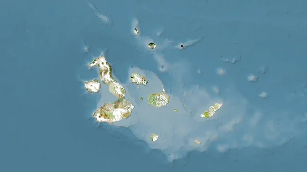 Área Las Islas Galápagos Satélite Mapa Proyección Estereográfica Composición Cruda —  Fotos de Stock