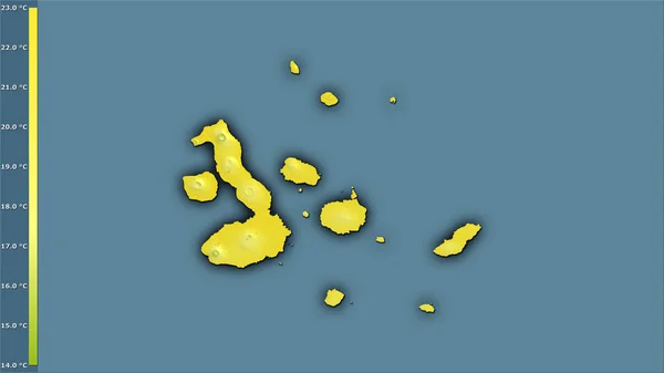 Temperatura Media Del Quartiere Più Freddo Dell Area Delle Isole — Foto Stock