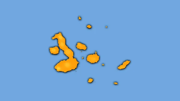 Περιοχή Των Νησιών Γκαλαπάγκος Στον Ετήσιο Χάρτη Θερμοκρασίας Στην Στερεογραφική — Φωτογραφία Αρχείου