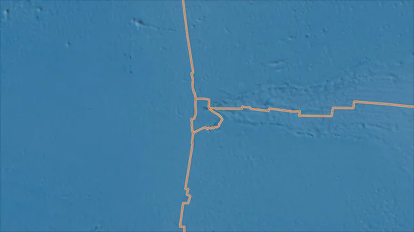 Tektonische Platten Grenzen Die Reliefkarte Der Die Galapagos Platte Angrenzenden — Stockfoto