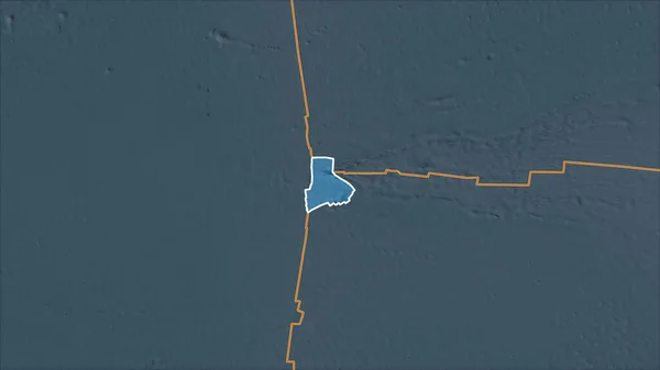 Placa Tectónica Delineada Galápagos Mapa Satélite Separada Por Desaturación Sus —  Fotos de Stock