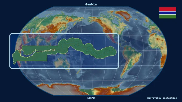 Vue Agrandie Gambie Avec Des Lignes Perspective Par Rapport Une — Photo