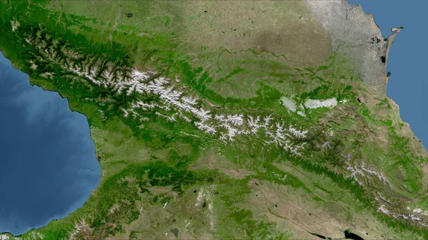 ジョージア 国のクローズアップの視点 アウトラインなし 衛星画像 — ストック写真