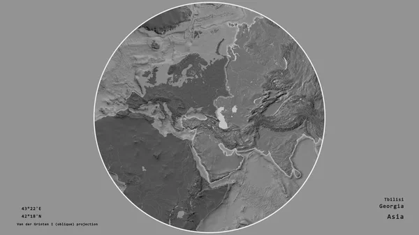 Région Géorgie Est Centrée Dans Cercle Entourant Son Continent Sur — Photo