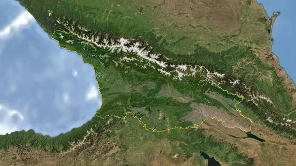 Georgia Ana Hatlarıyla Yüksek Çözünürlüklü Uydu Görüntüsü — Stok fotoğraf