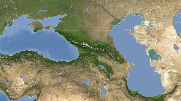 Грузія Околиці Дистанційна Перспектива Обрисів Супутникові Знімки — стокове фото