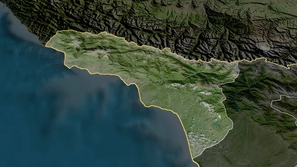 Abchazien Autonom Republik Georgien Zoomas Och Betonas Satellitbilder Rendering — Stockfoto