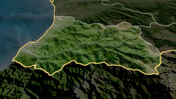 Ajaria Αυτόνομη Δημοκρατία Της Γεωργίας Μεγεθύνεται Και Τονίζεται Δορυφορικές Εικόνες — Φωτογραφία Αρχείου