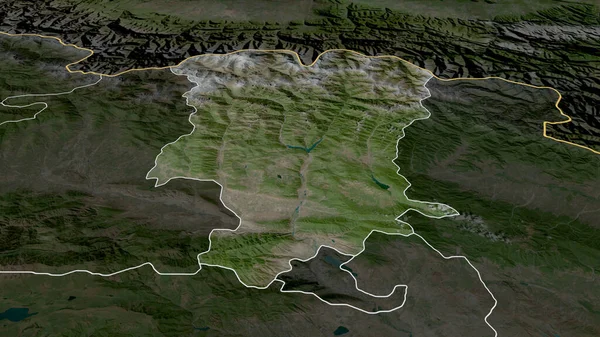 Mtskheta Mtianeti Région Géorgie Zoomé Mis Évidence Imagerie Satellite Rendu — Photo
