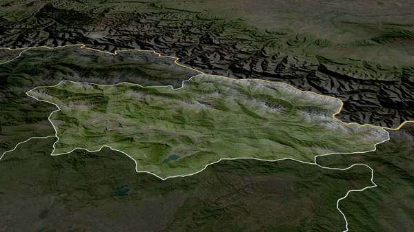 Racha Lechkhumi Kvemo Svaneti Gürcistan Bölgesi Yakınlaştırıldı Plana Çıkarıldı Uydu — Stok fotoğraf