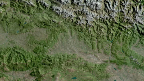 Shida Kartli Región Georgia Imágenes Satélite Forma Delineada Contra Área — Foto de Stock