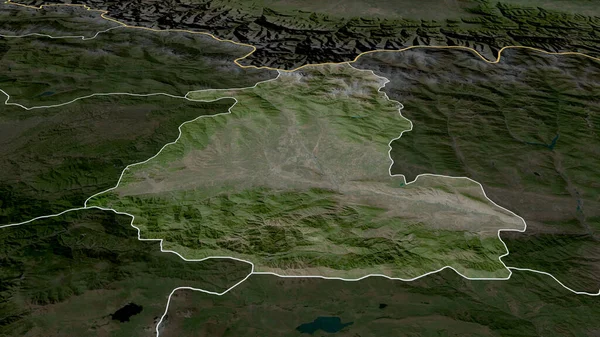 Shida Kartli Région Géorgie Zoomé Mis Évidence Imagerie Satellite Rendu — Photo