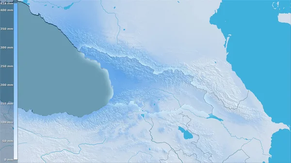 Précipitation Des Quartiers Les Secs Dans Région Géorgie Dans Projection — Photo