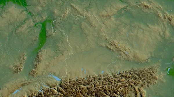 ドイツのバイエルン州 湖や川と色シェーダーデータ 形状は その国の領域に対して概説 3Dレンダリング — ストック写真
