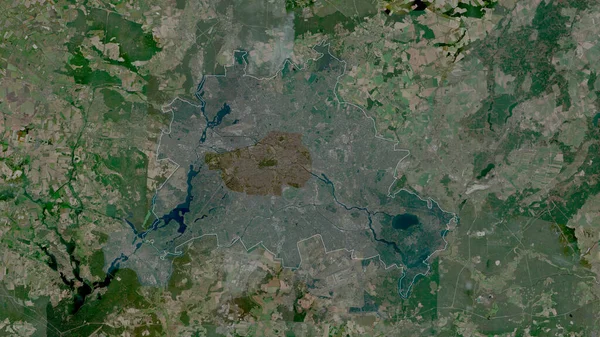 Berlin Delstaten Tyskland Satellitbilder Form Som Skisseras Mot Dess Landområde — Stockfoto