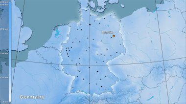 Almanya 'nın en kuru çeyreğinin efsanevi stereografik projeksiyonla yağışı - ana kompozisyon