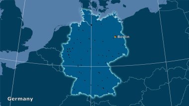 Stereografik projeksiyondaki Almanya alanı - ana bileşim