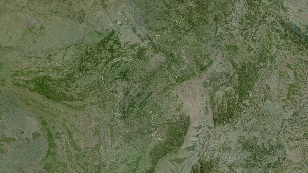 Rheinland Pfalz Delstaten Tyskland Satellitbilder Form Som Skisseras Mot Dess — Stockfoto