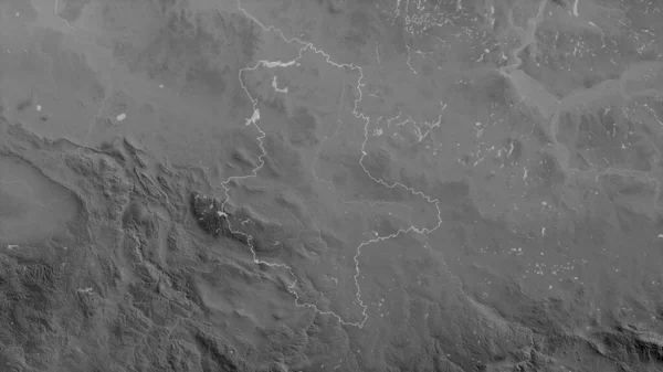 Мбаппе Земля Германия Карта Масштабе Grayscaled Лаками Риверами Форма Очерченная — стоковое фото