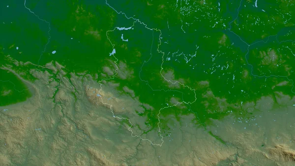 Мбаппе Земля Германия Цветные Шейдерные Данные Озерами Реками Форма Очерченная — стоковое фото