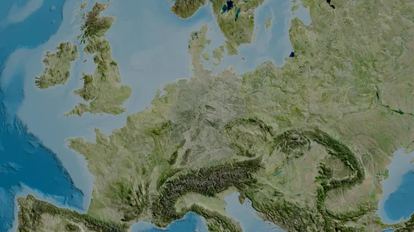 德国放大了 成为邻国 卫星图像 3D渲染 — 图库照片