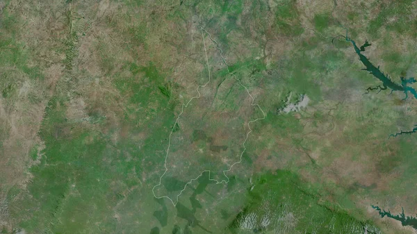 Bono Regionen Ghana Satellitbilder Form Som Skisseras Mot Dess Landområde — Stockfoto
